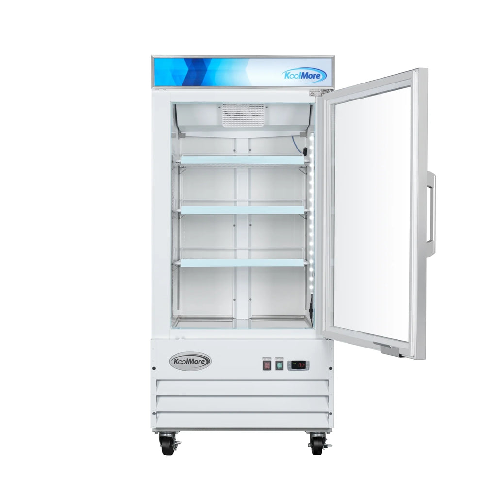 26 in. 1-Door Commercial Display Merchandiser Freezer 9 cu. ft. White W297