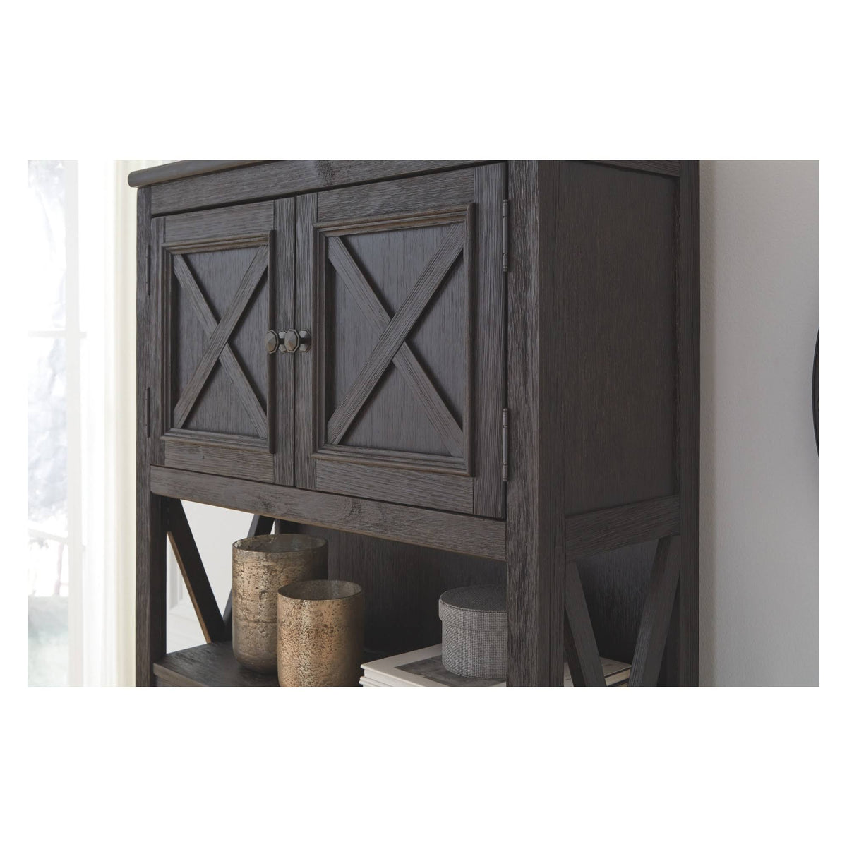 Black Large Bookcase C1434
