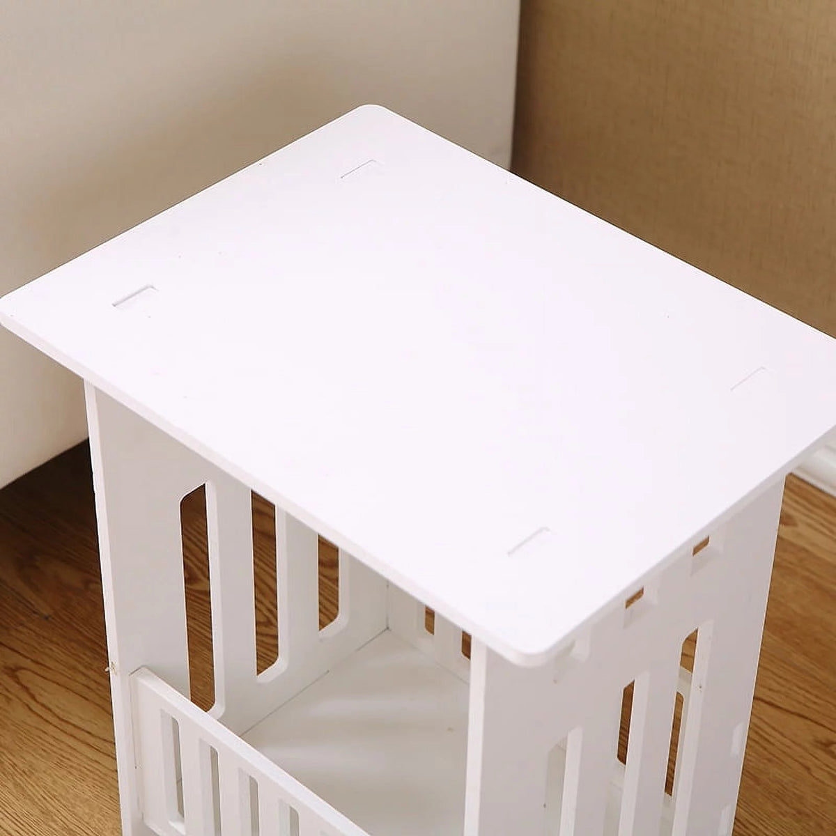 White Square Nightstand B455