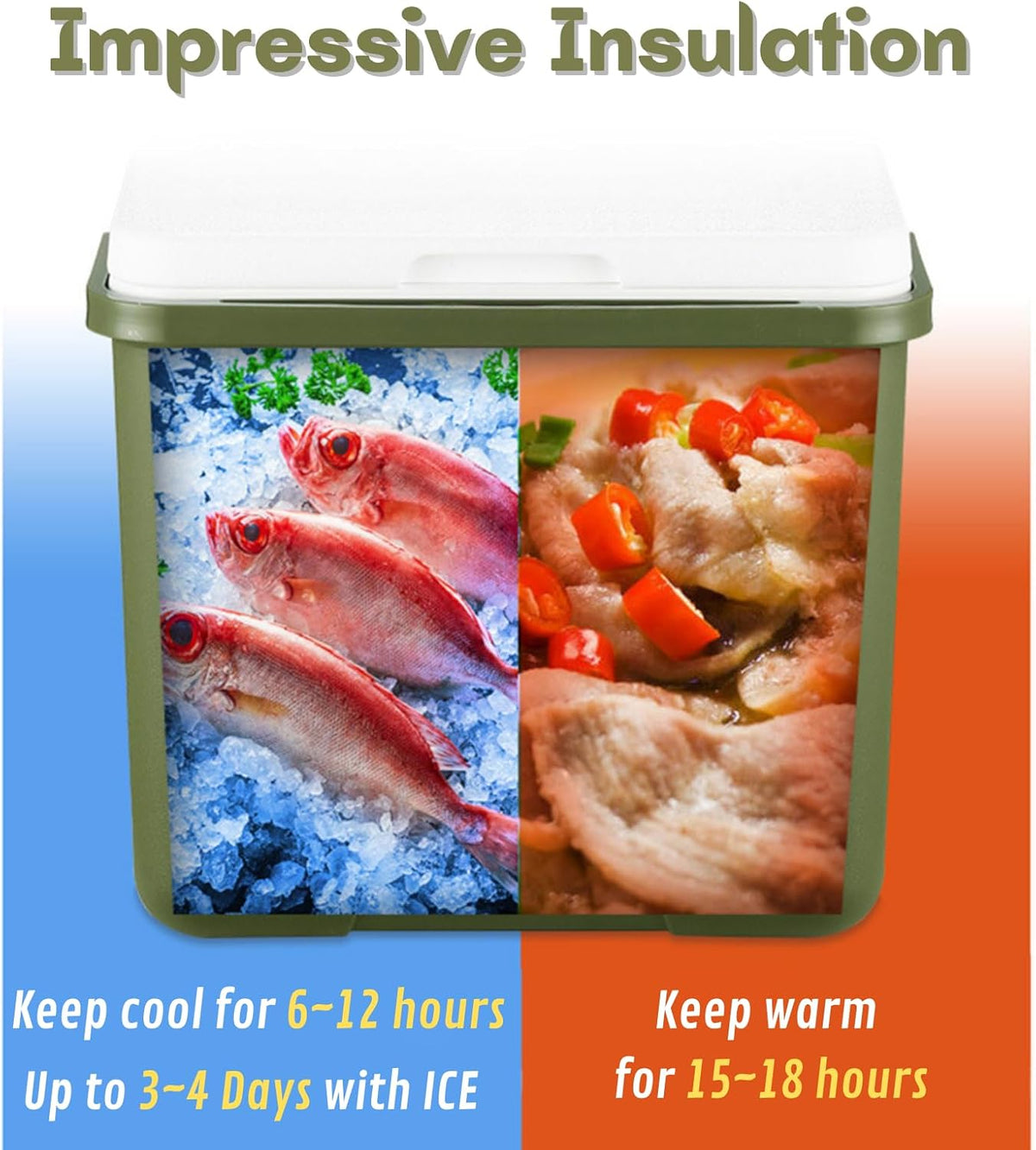 6 Quart Portable Hard Shell Insulated Cooler K900581