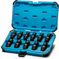3/8 in Drive Universal Impact Socket Set, 8-19 mm Metric, 12-Piece Q8826