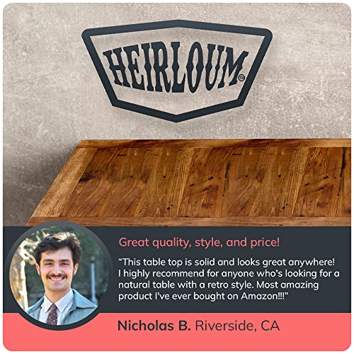 Reclaimed Wood Table Top with Metal Edge, 24" x 48" E4115