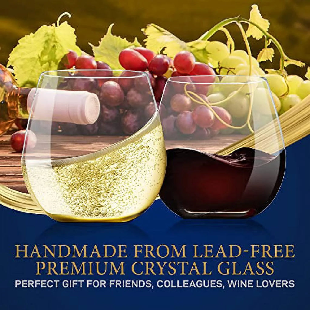 Stemless Wine Glasses Set of 12 K422027