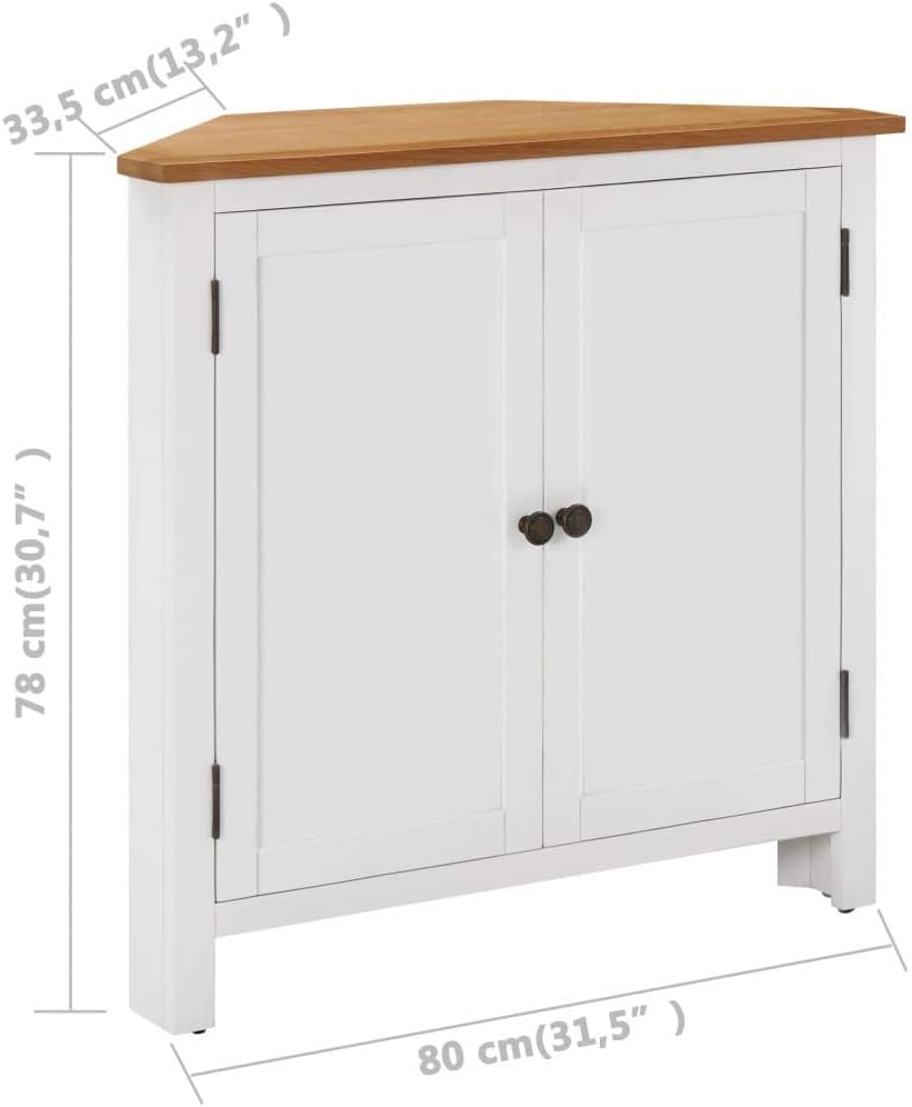 Corner Cabinet Solid Oak Wood Q444