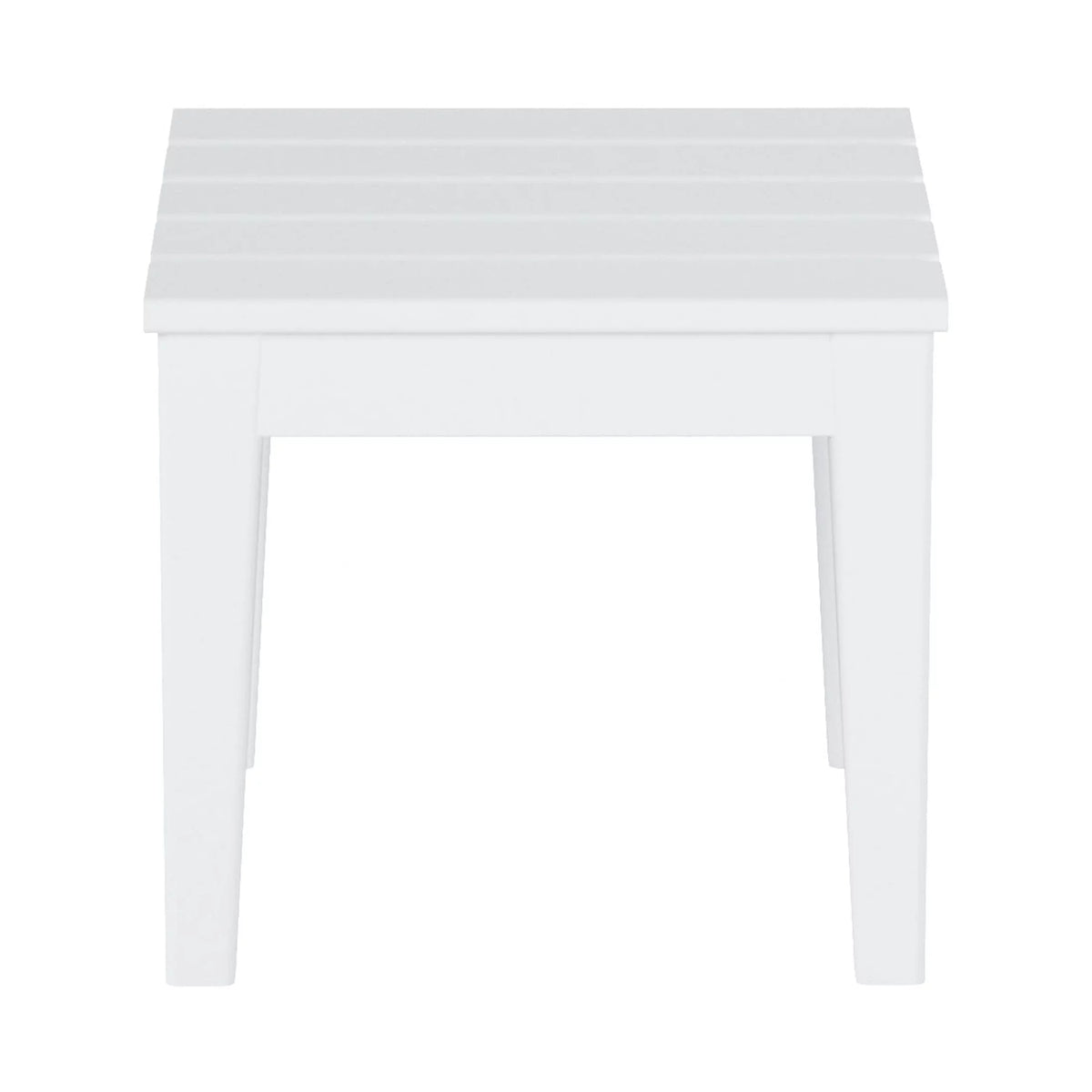 White 18 Inch All Weather Poly Lumber Outdoor Side Table T127544