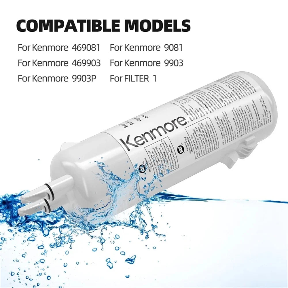 4 Pack White Refrigerator Water Filter E8740
