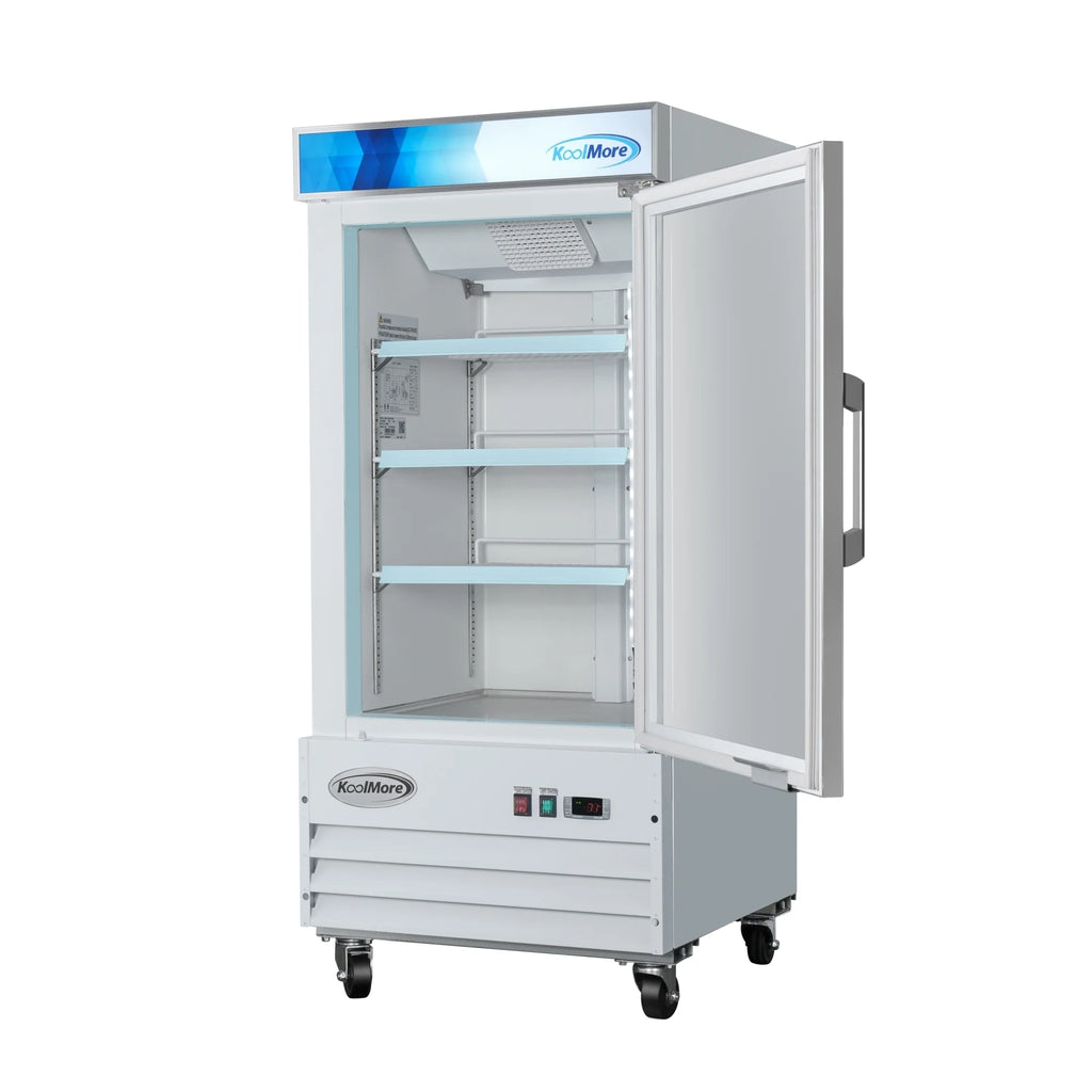 26 in. 1-Door Commercial Display Merchandiser Freezer 9 cu. ft. White W297