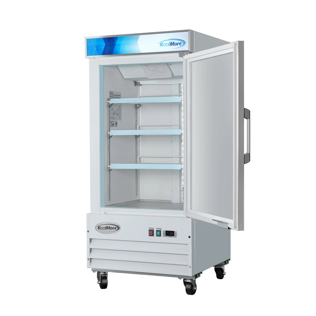 26 in. 1-Door Commercial Display Merchandiser Freezer 9 cu. ft. White W297