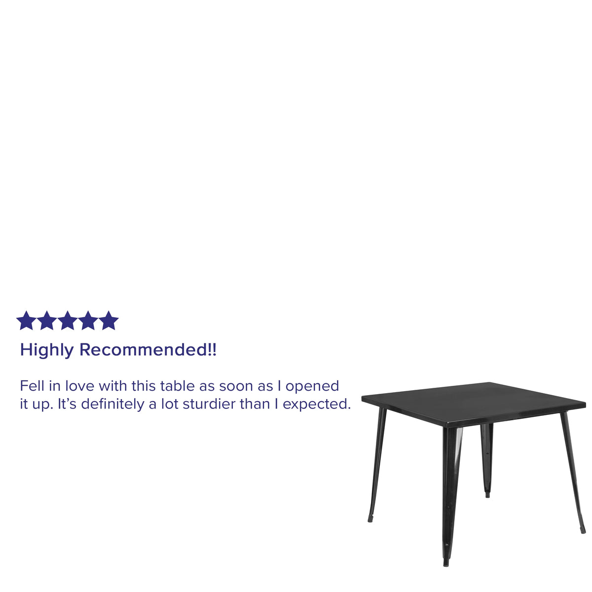Black Metal Indoor-Outdoor Table Q16955