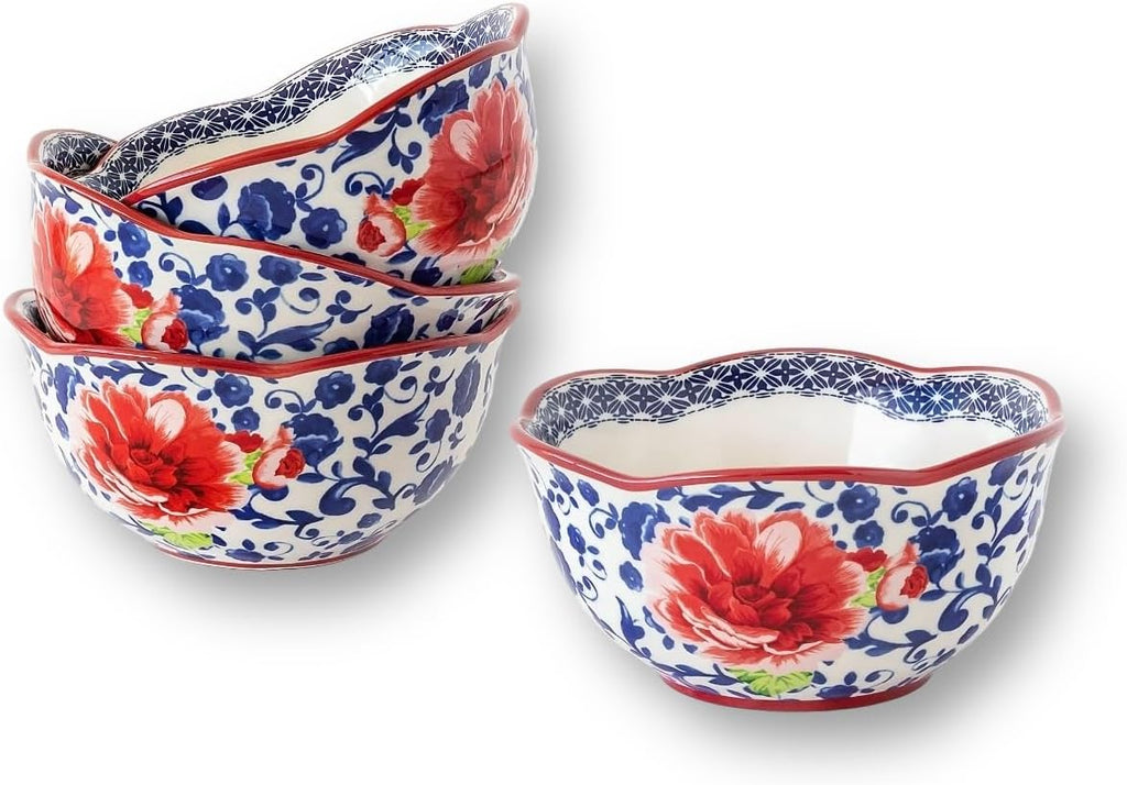12-Piece Blue Floral Dinnerware Set K456331