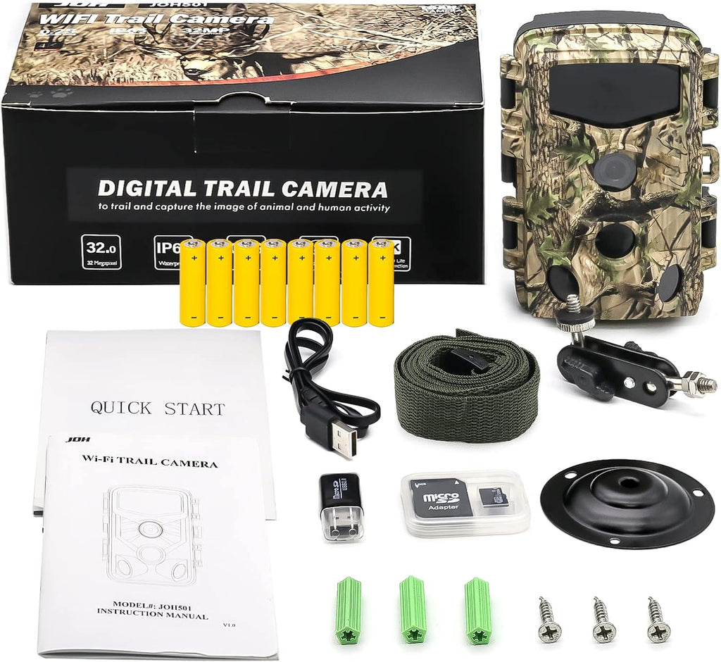 4K 32MP Trail Camera with Low Glow Night Vision X9626