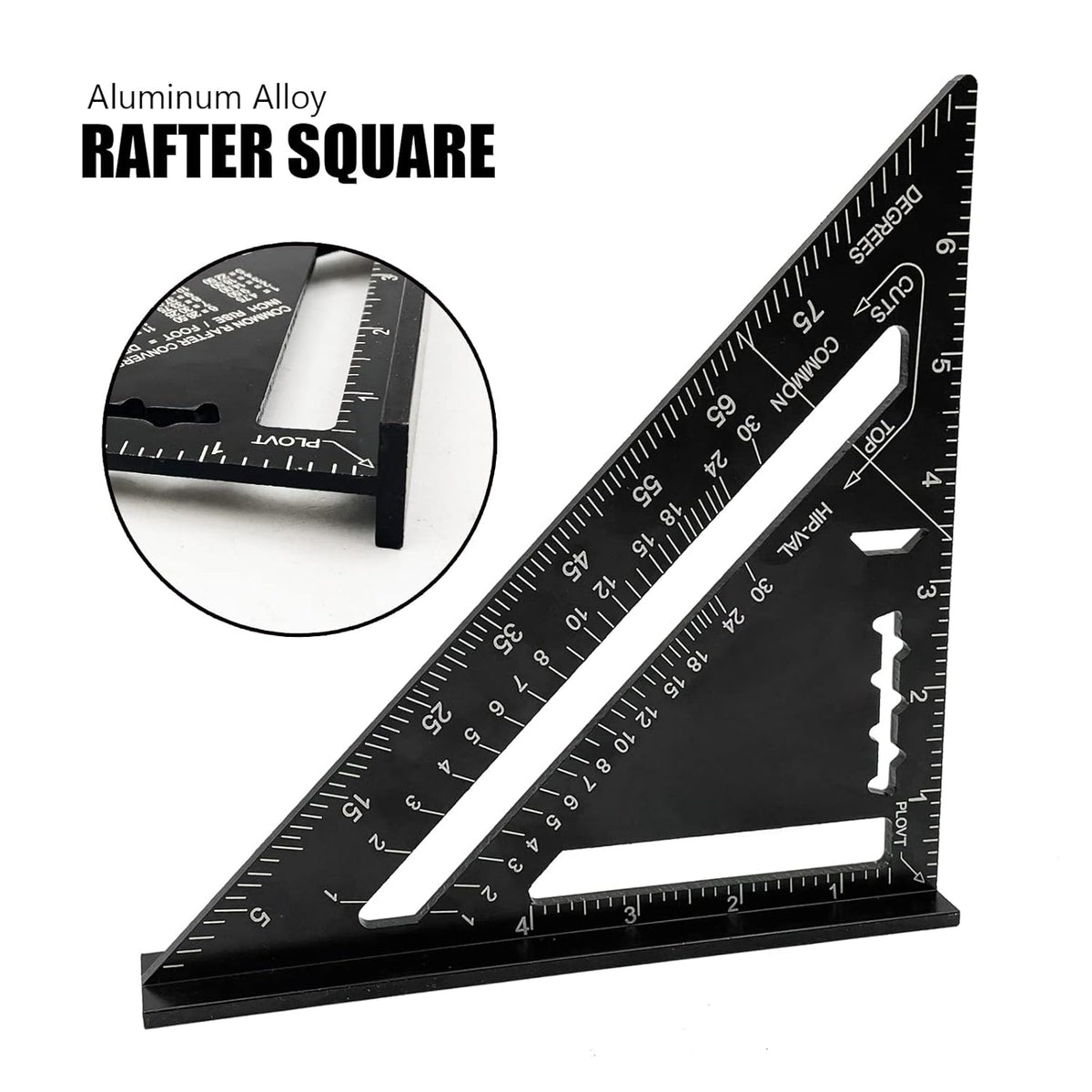 7 inch Aluminum Alloy Triangle Ruler Carpenter Square G48879