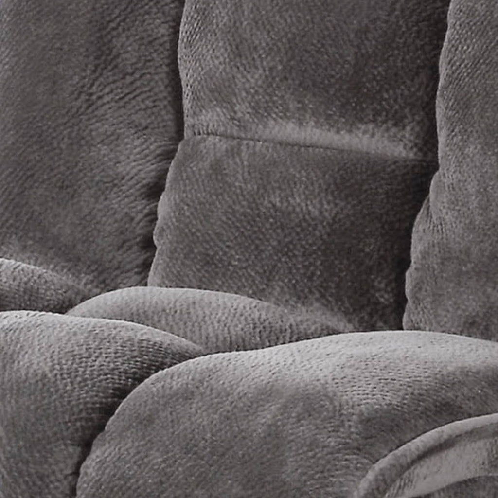 Gray Convertible Fabric Chair with Metal Legs S39659