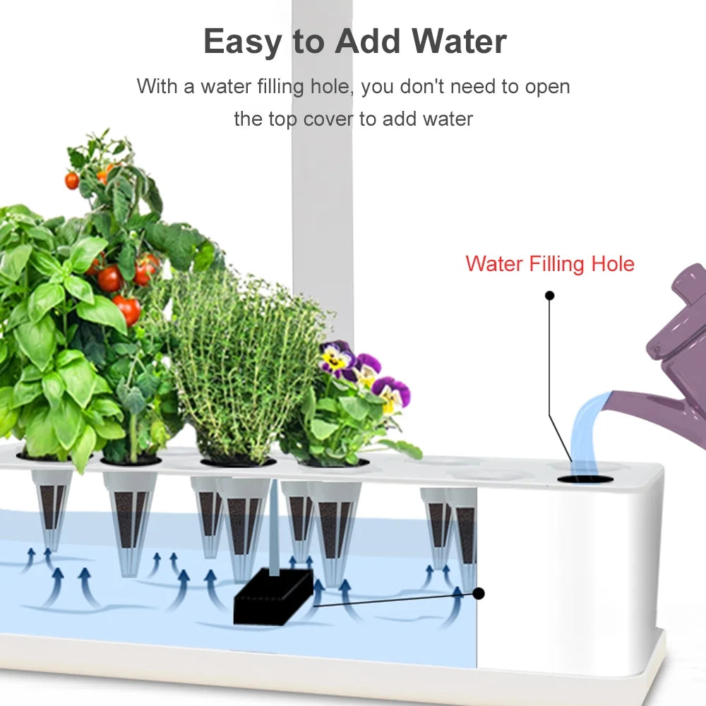 9 Pods Hydroponic Growing System with Grow Lights G5841