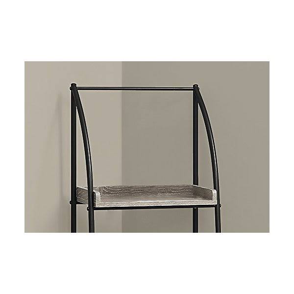 Dark Taupe Black Metal Bookcase A287