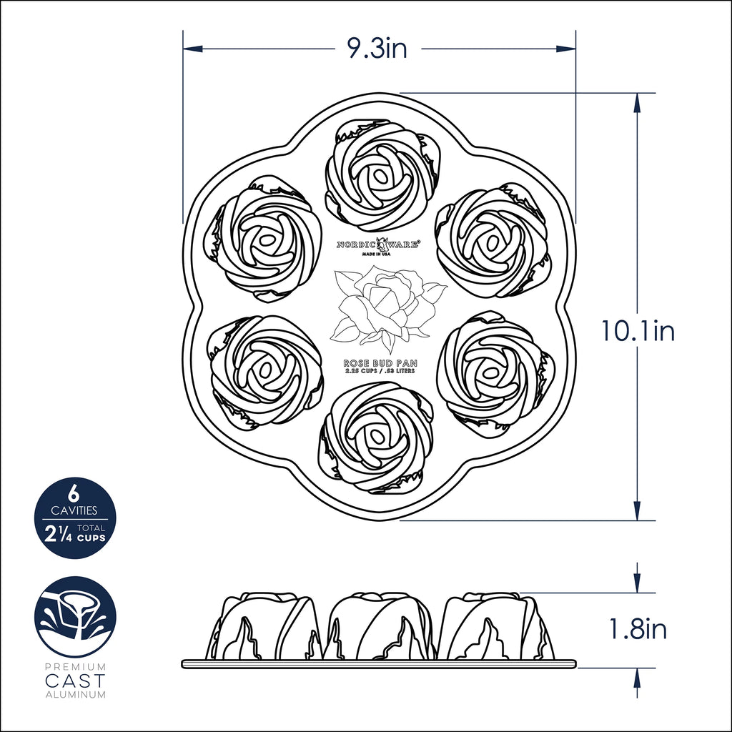 Nonstick Cast Aluminum Cakelet V67129