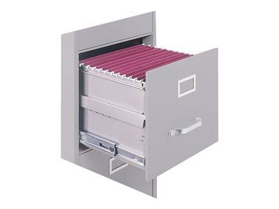 2-Drawer Vertical File Cabinet Locking Letter Gray W220