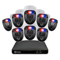 8 Channel 8 Cameras Wired Surveillance DVR Cctv 1080p Full HD 1TB Hdd Color Night Vision Security Camera System H3985