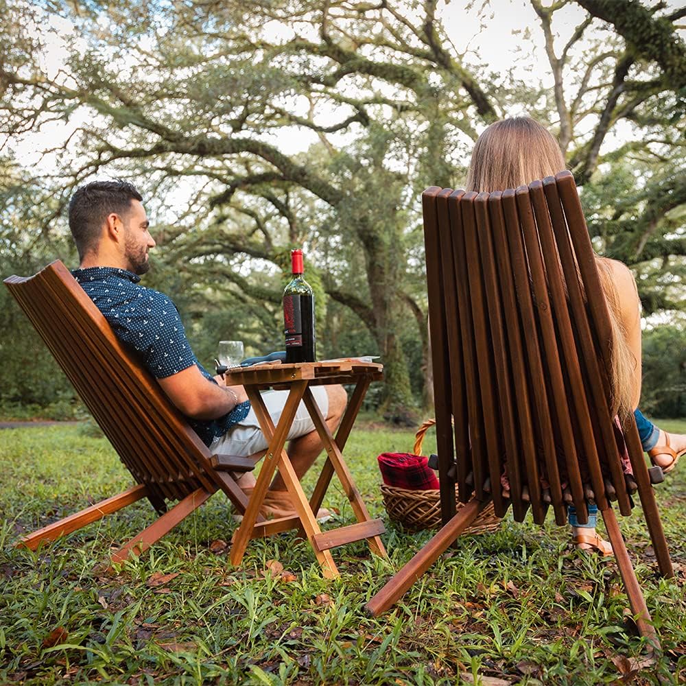 Folding Acacia Wood Outdoor Chair A18221