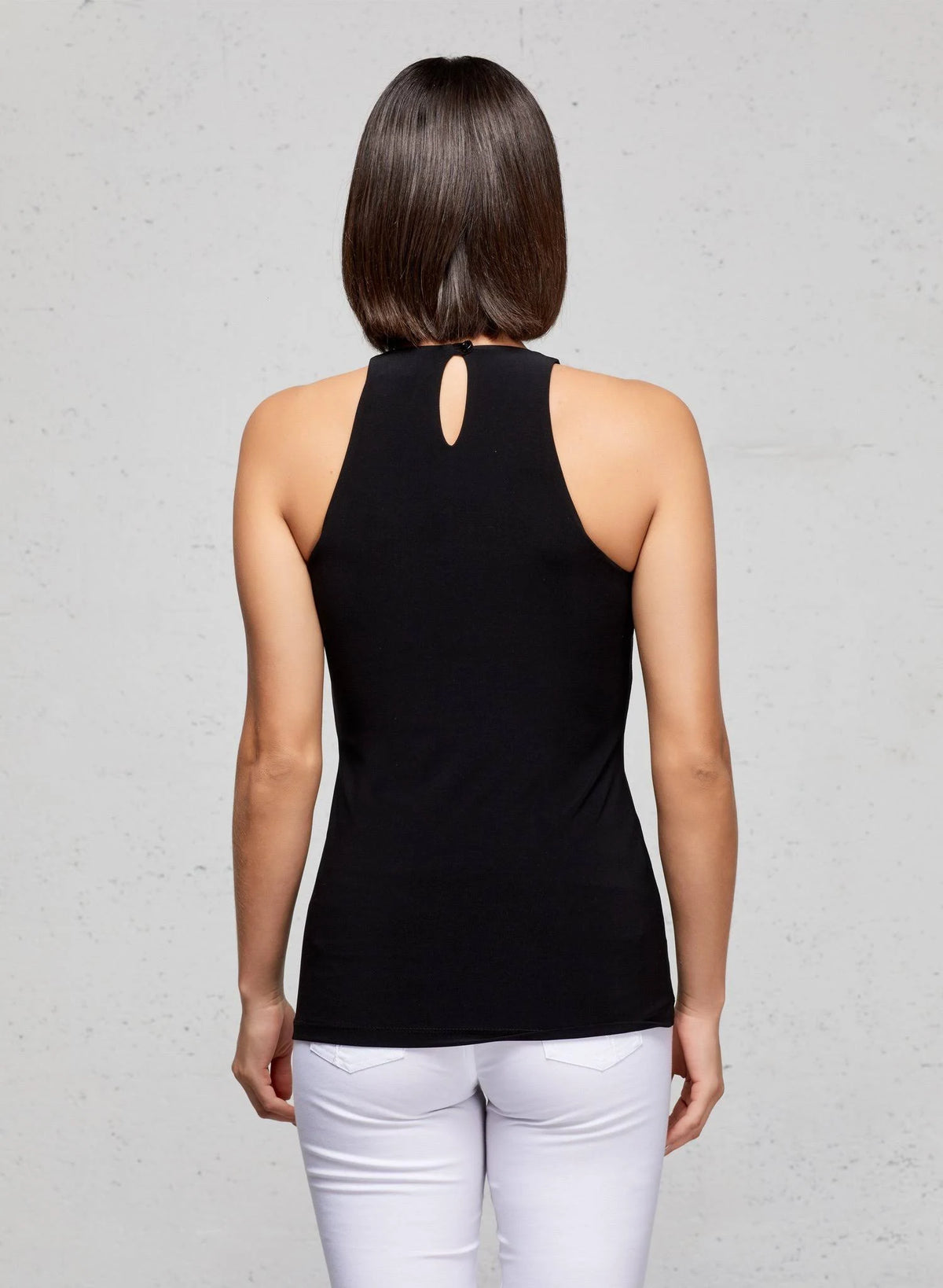 Wrinkle Free Travel Tank Black / L S3132