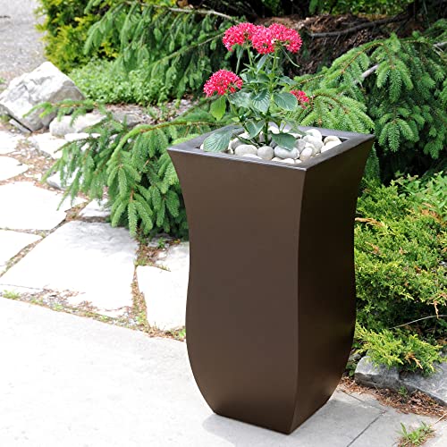 Black 30in Tall Planter with Removable Plug H141