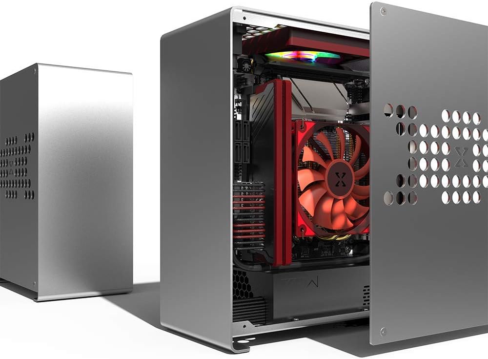 Mini-ITX Aluminum PC Case with PCI-E Riser Cable L51262