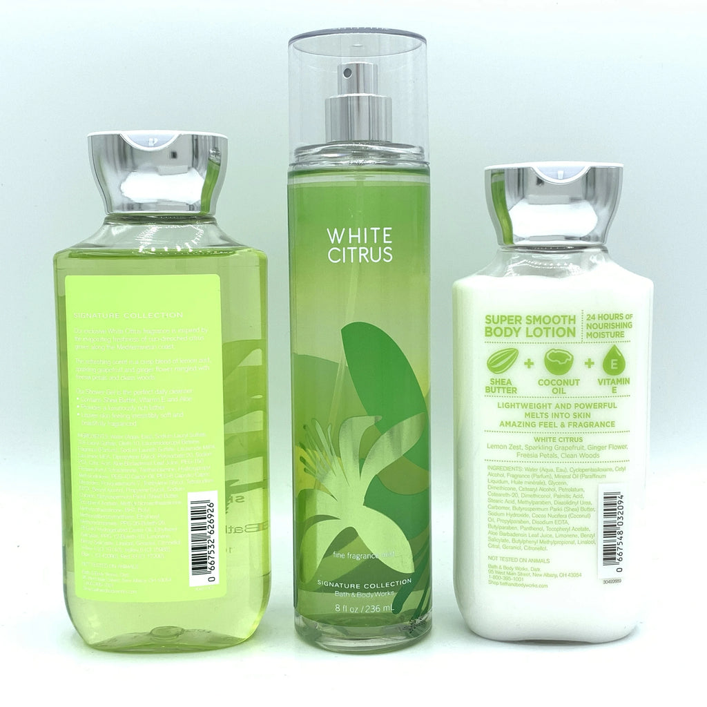 White Citrus Shower Gel, Fine Fragrance Mist and Body Lotion 3-Piece Bundle C485525