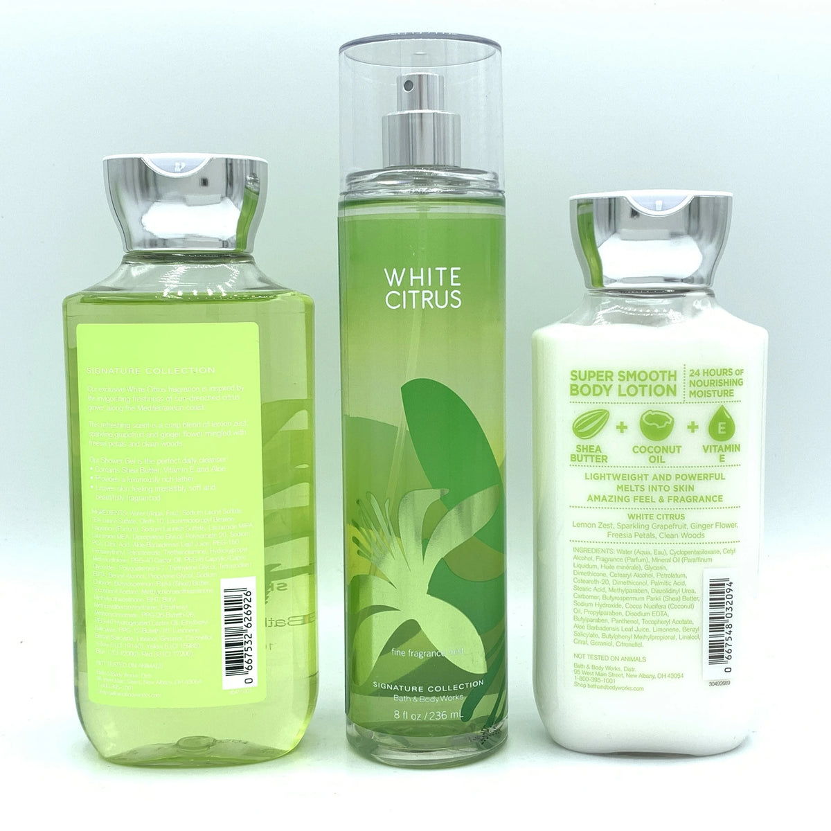 White Citrus Shower Gel, Fine Fragrance Mist and Body Lotion 3-Piece Bundle C485525