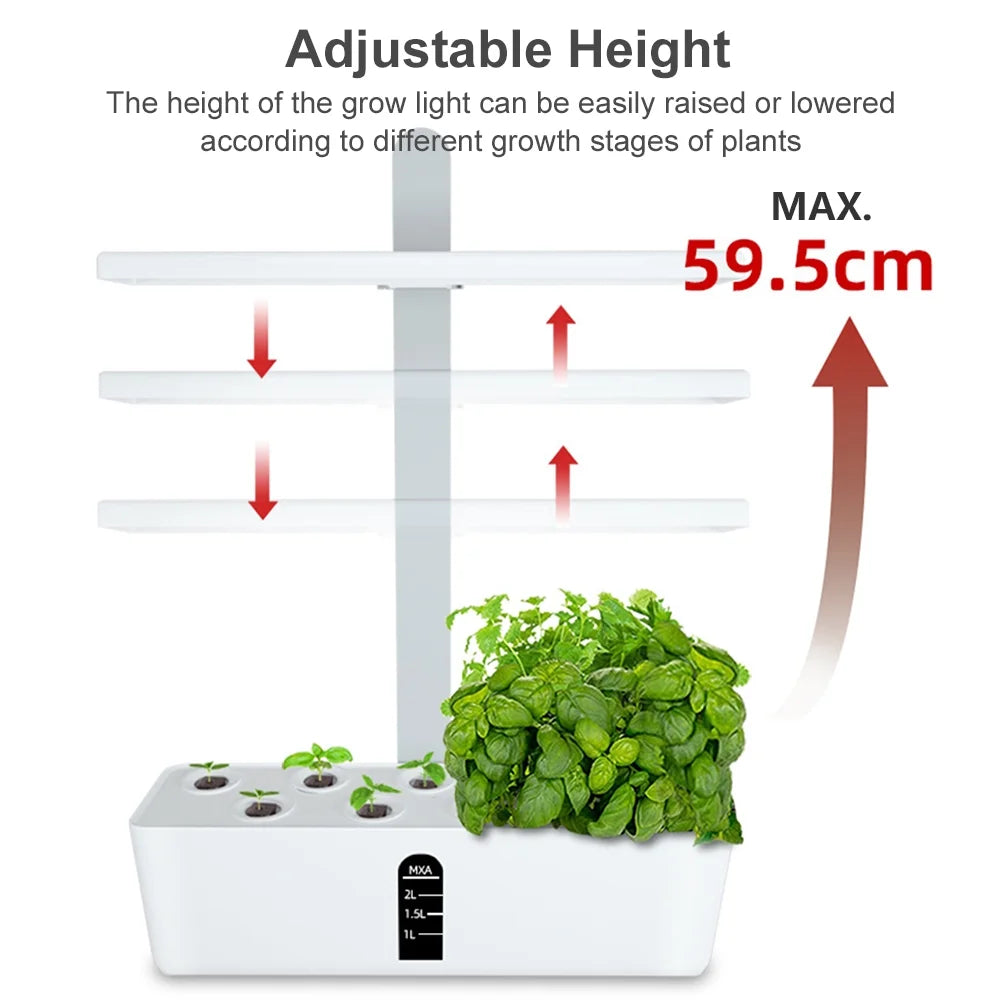 9 Pods Hydroponic Growing System with Grow Lights G5841