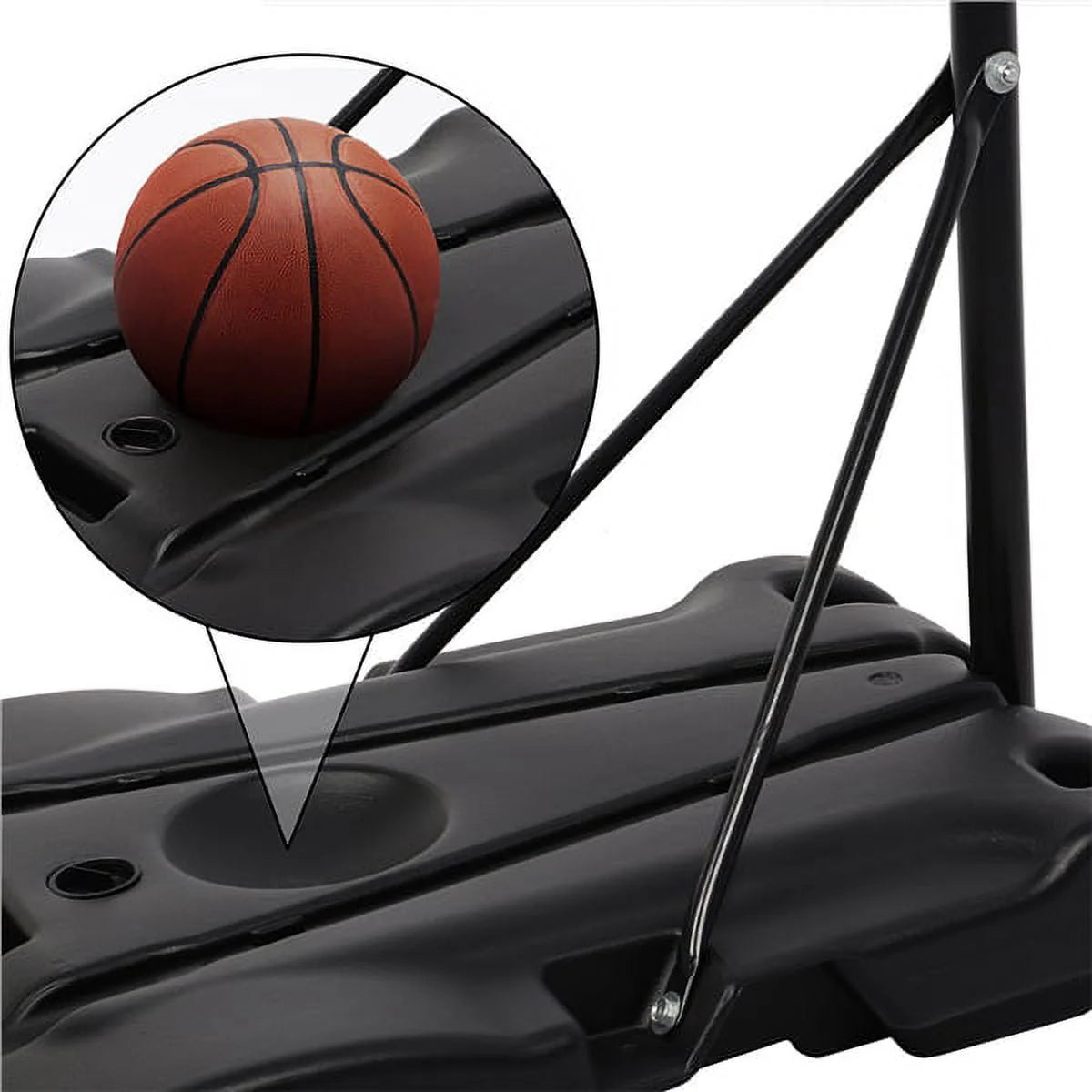 Height Adjustable Portable Basketball Hoop with Wheels F5296