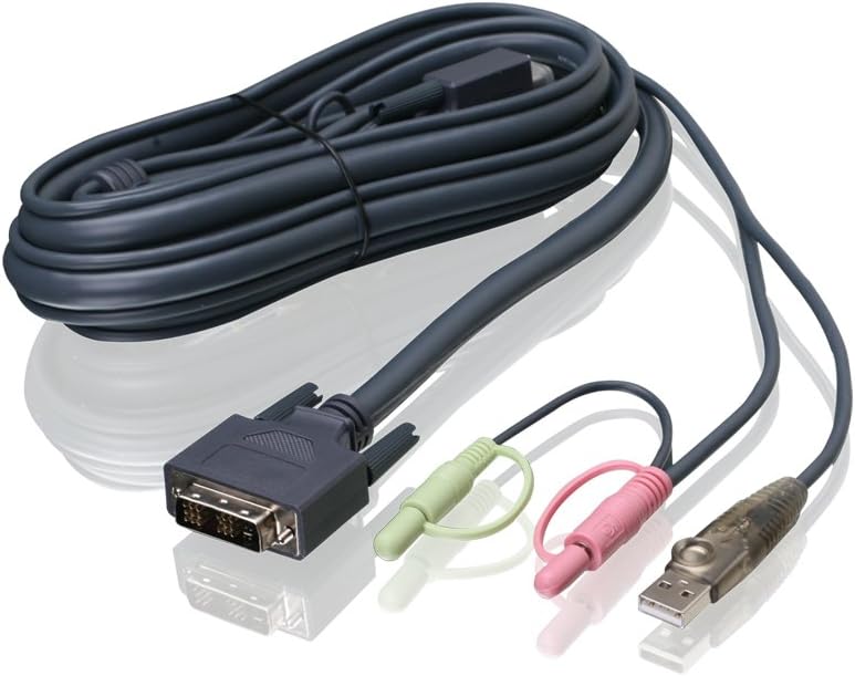 6 Feet DVI-I USB KVM Cable Pack of 2 H2001