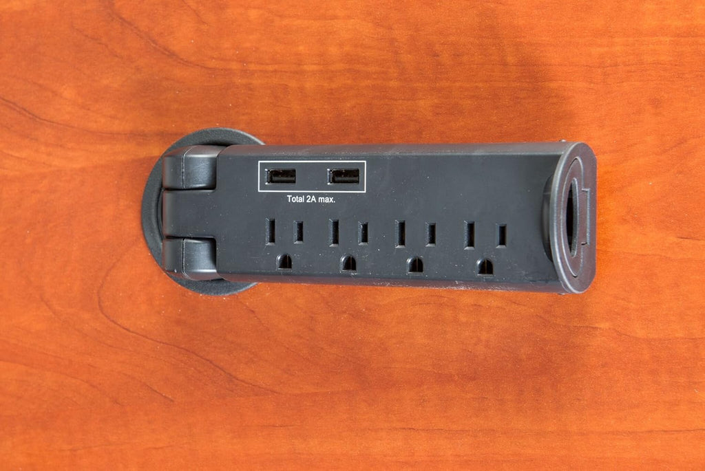 Desktop Pull-Up Power Module Grommet with Surge Protector and USB L605421