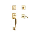 Polished Brass Full Dummy Handleset with Curve Lever O180233