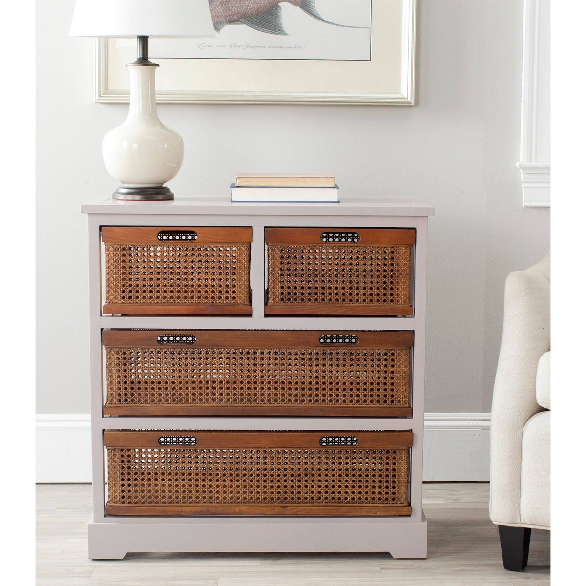4 Drawer Storage Unit Grey S9904