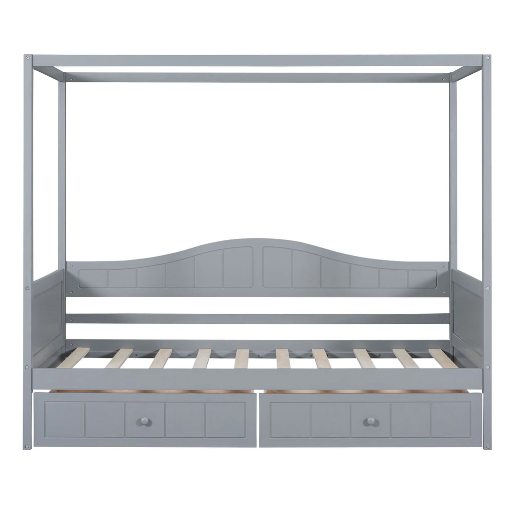 Twin Size Canopy Day Bed with 2 Drawers F67035