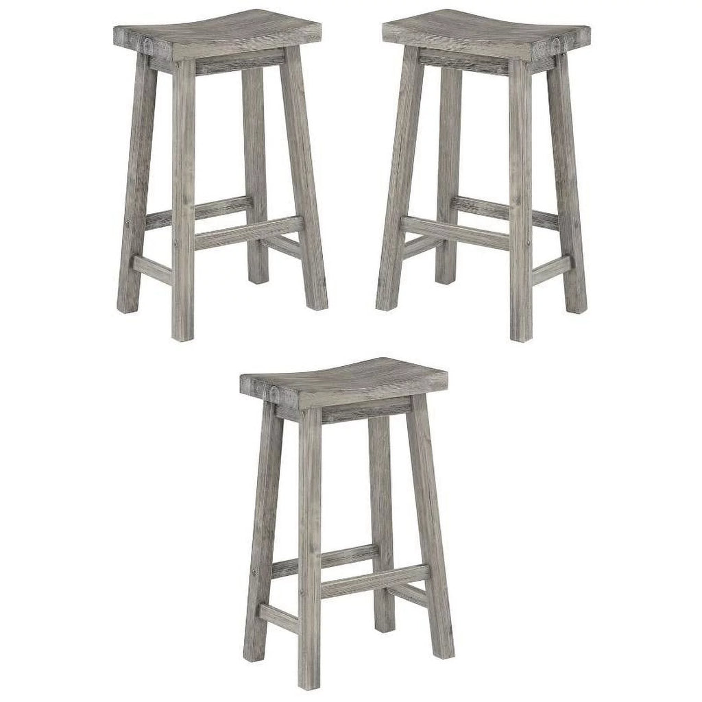 Set of 3 Storm Gray Barstool G872