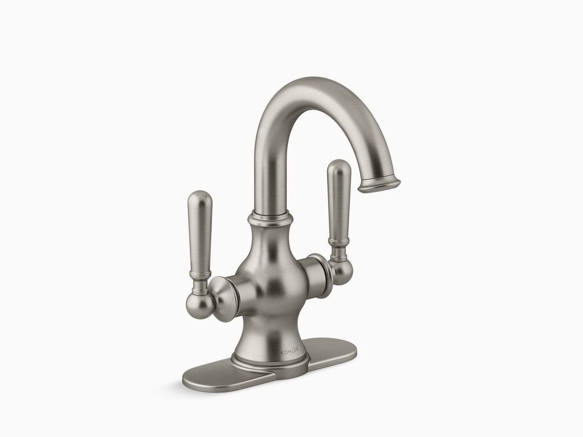 Vibrant Brushed Nickel 2-Handle Bathroom Faucet I34828