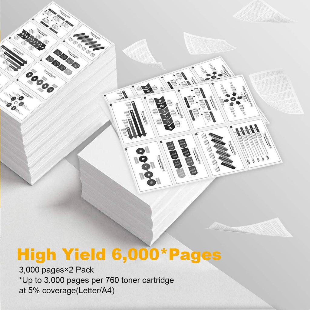 Compatible Toner Cartridge Replacement 2 Pack with Chip H9736