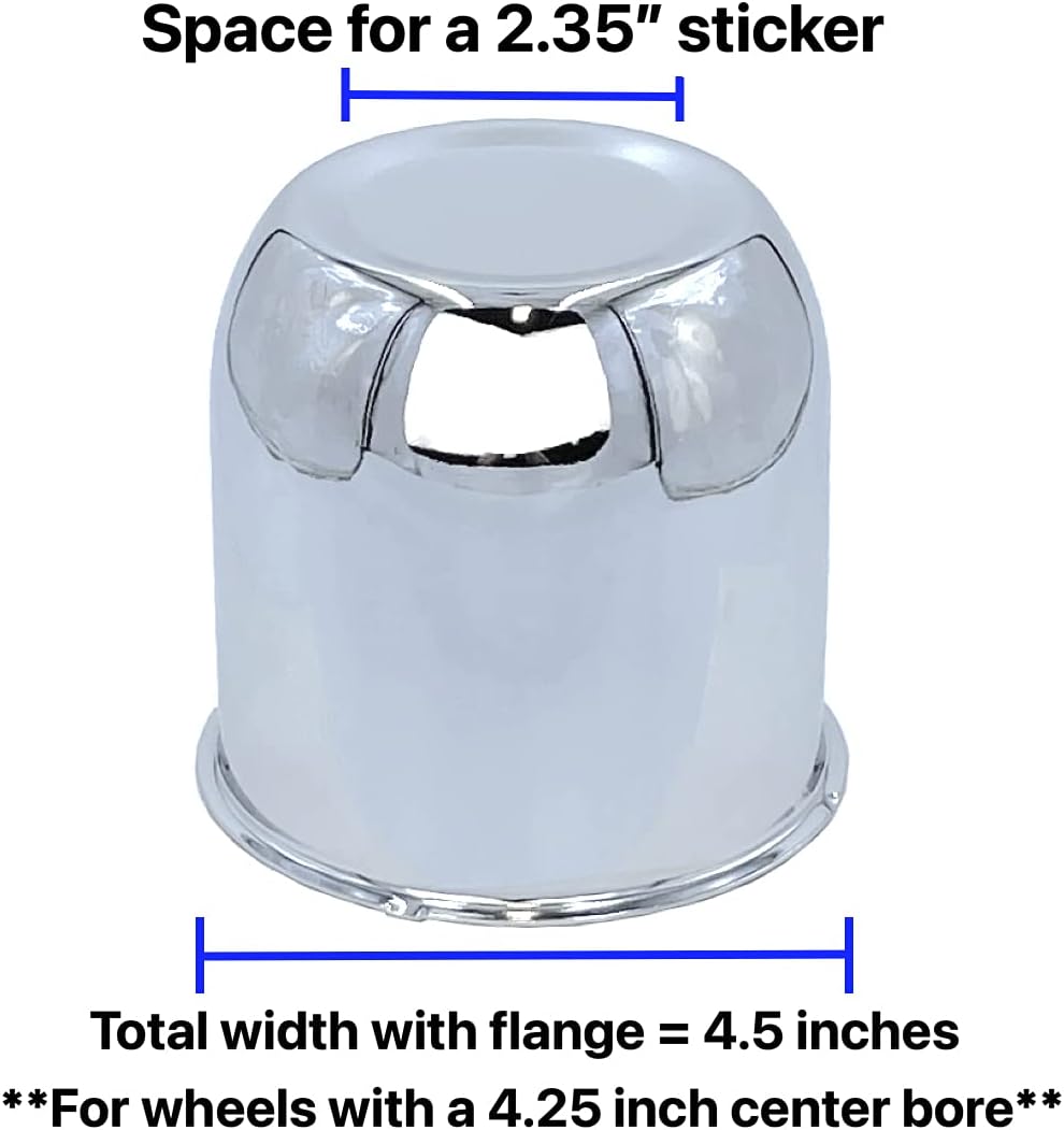 4 Chrome 5.15 Push Through Center Caps C927