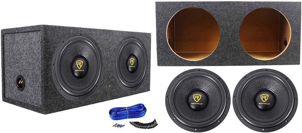 12 8000 Watt Car Subwoofers + Sealed Sub Box Enclosure N29948