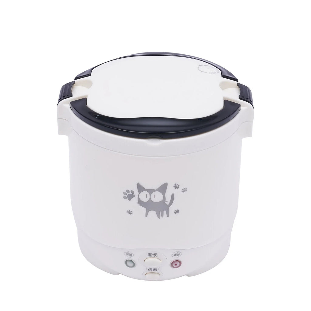 White 12V Mini Rice Cooker Q8008