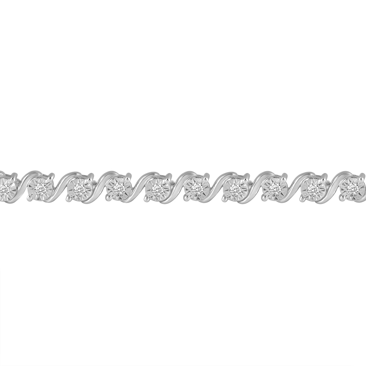 1/3 Carat tw Natural Diamond Tennis Bracelet in 925 Sterling Silver (7 Inches) J962471