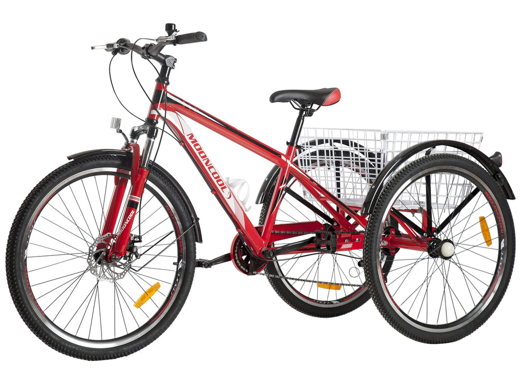 7-Speed 3 Wheeled Adult Tricycle with Cargo Basket H645271