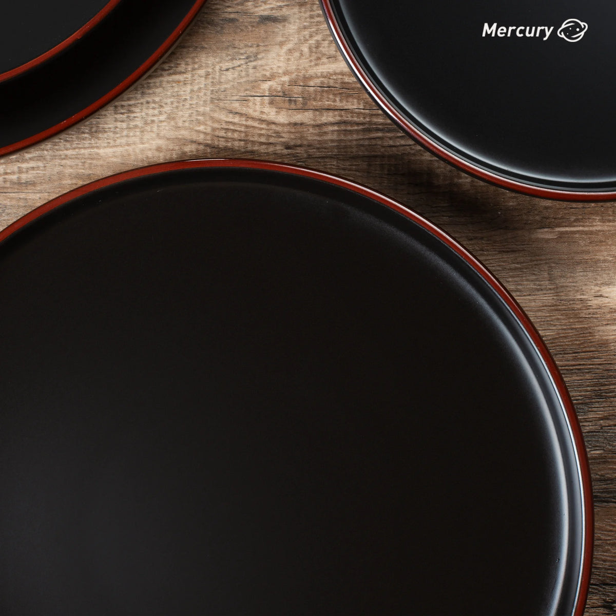 Matte Black 12-Piece Stoneware Dinnerware Set C913