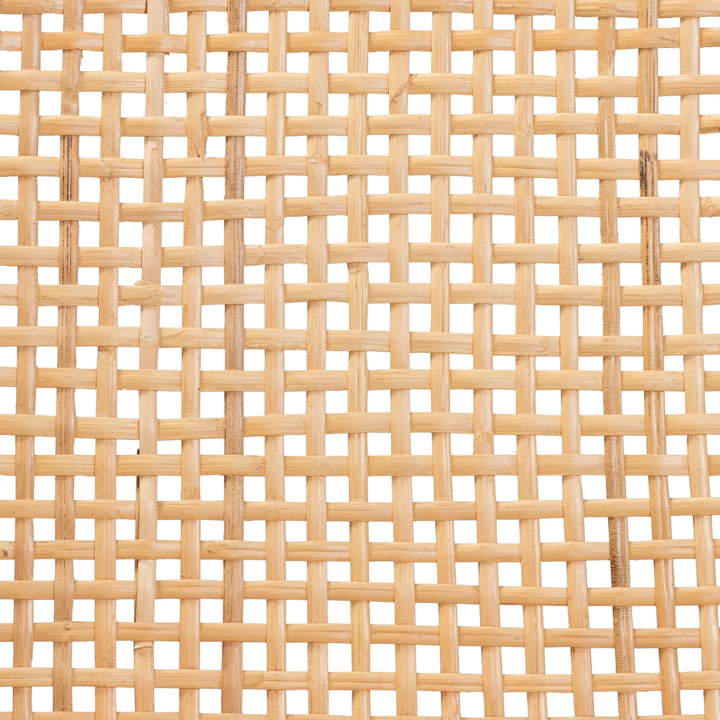 Walnut Brown Wood and Natural Rattan 2-Piece Dining Chair Set T93011