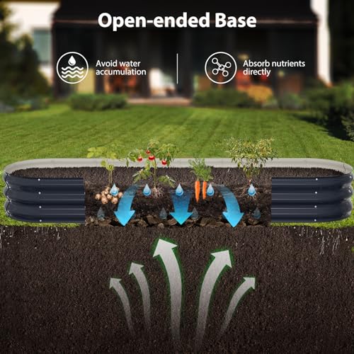 4x2x1 ft Galvanized Metal Raised Garden Bed Kit O77049