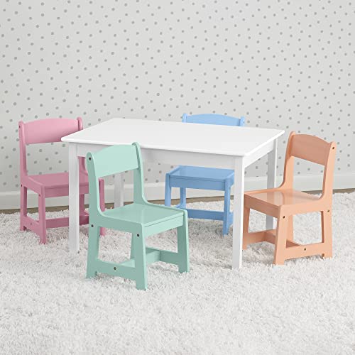 White Table with 4 Chairs A114483