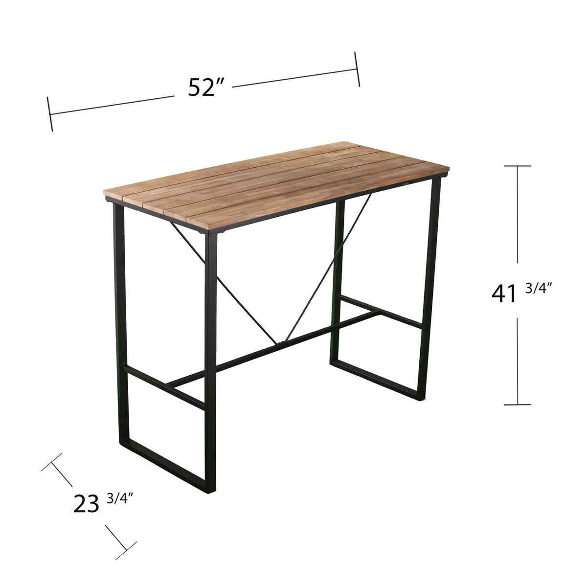 3-Piece Wood and Iron Outdoor Bar Set A765