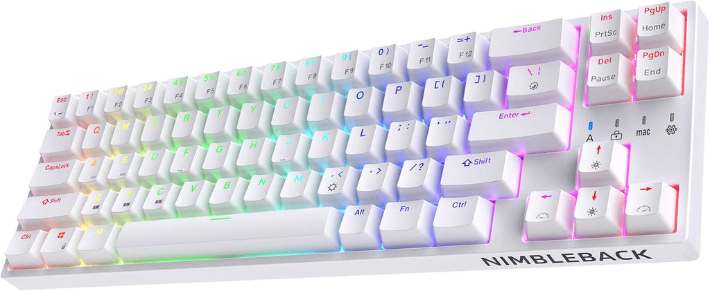 White 65% Mechanical Keyboard with Hot-Swappable Brown Switch W359