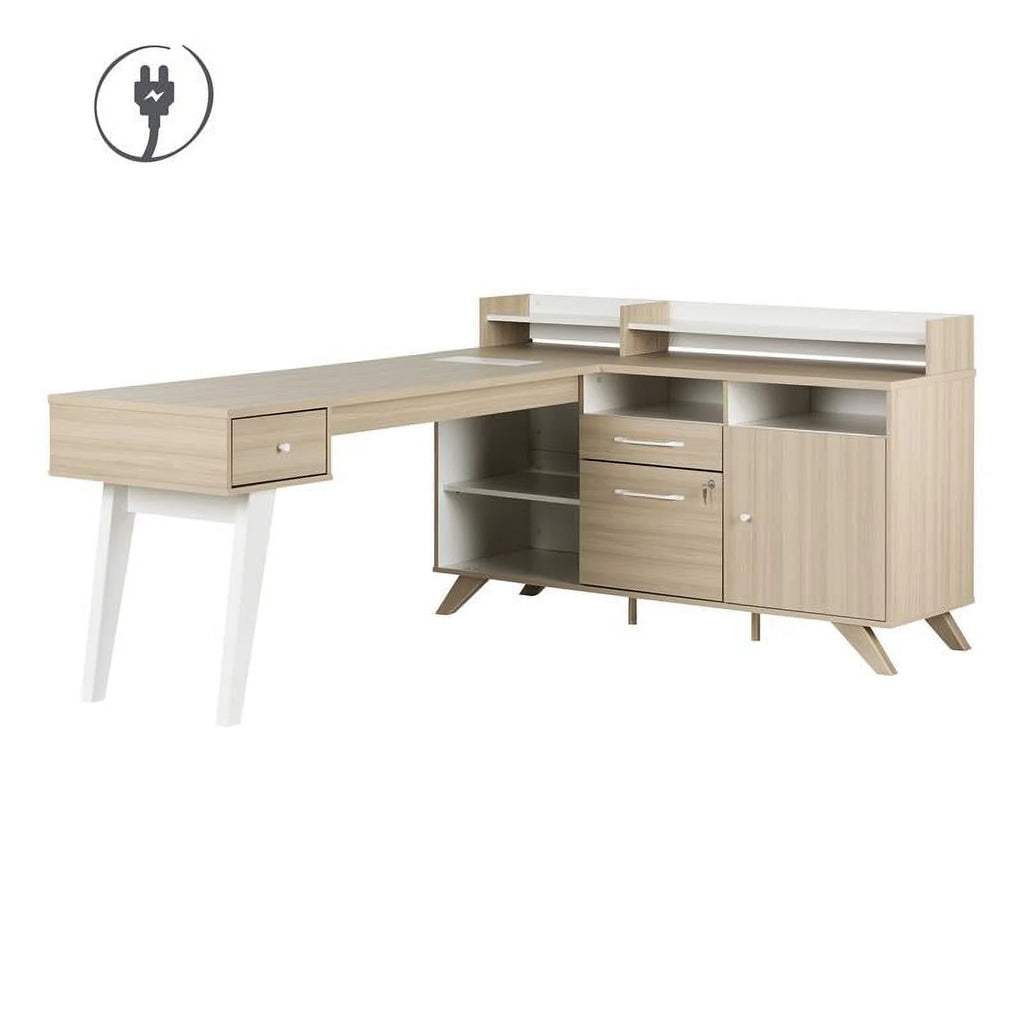 L-Shaped Desk with Power Bar H90048